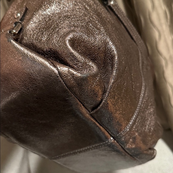 Coach Brooke Metallic Leather Shoulder Bag - Picture 7 of 16